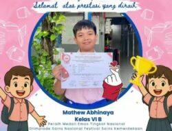 Mathew Abhinaya Raih Mendali Emas Tingkat Nasional Diajang PUSKASNAS