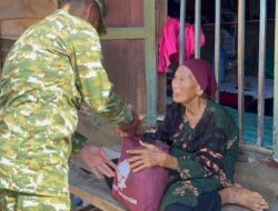 Kodim 0424/Tanggamus Salurkan Bantuan Sembako Terhadap Warga Kurang Mampu
