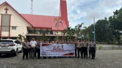 Peringati HUT Bhayangkara ke-80, Dit Samapta Polda Riau Gelar Bakti Sosial di Gereja HKBP Hangtuah