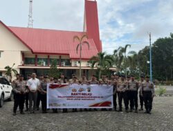 Peringati HUT Bhayangkara ke-80, Dit Samapta Polda Riau Gelar Bakti Sosial di Gereja HKBP Hangtuah
