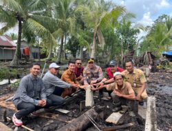 Polsek Kateman Gelar Peletakan Batu Pertama Program Bedah  Rumah Dalam Rangka Hari Bhayangkara Ke-80