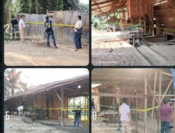 Pasang Police Line Di Beberapa Lokasi Pengolahan Kayu, Bukti Nyata Polsek Kuantan Mudik Perangi Perusak Hutan.