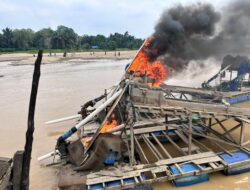 Polsek Cerenti Tertibkan 48 Rakit PETI di Lima Desa, Tegaskan Komitmen Jaga Kelestarian Sungai Kuantan