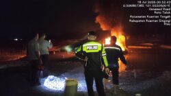 Tindak Lanjut Cepat Laporan 110, Polres Kuansing Musnahkan Satu Unit PETI di Desa Beringin Taluk