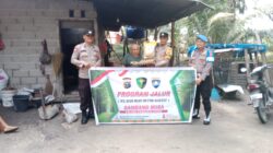 Polsek Tambusai Utara Salurkan Bantuan Sembako untuk Warga Kurang Mampu Lewat Program JALUR