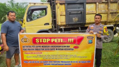 Polsek Cerenti dan Pangean Gencarkan Sosialisasi Larangan PETI, Ajak Masyarakat Jaga Kelestarian Lingkungan