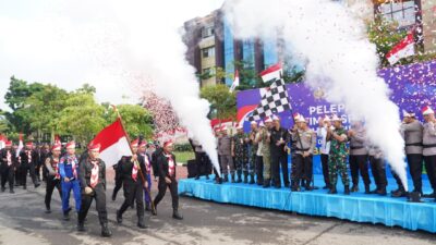 Kapolda Riau Lepas Tim Ekspedisi Merah Putih Presisi, Sasar 17 Desa di Wilayah 3T