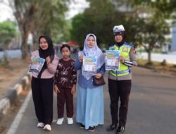 Polantas Karib Hadir di Car Free Day, Satlantas Polres Inhil Kampanyekan Keselamatan Berlalu Lintas