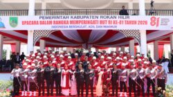 Kapolres Rohil Hadiri Upacara HUT ke-81 RI, 584 Warga Binaan Terima Remisi
