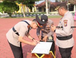 Kapolres Rohil Pimpin Sertijab Kasat Lantas, AKP Fikri Kurniawan Jabat Kasat Lantas Baru