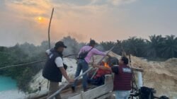 Polsek Singingi Tertibkan Dua Rakit PETI di Desa Kebun Lado