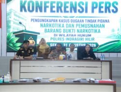 Polres Inhil Ungkap Lima Kasus Narkotika, Musnahkan 337,85 Gram Sabu dan 5.707 Butir Ekstasi