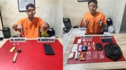 Polres Kampar Berhasil Sikat Dua Pengedar Narkoba di Desa Sawah, Sita Sabu-sabu dan Pil Ekstasi 