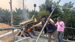 Polsek Singingi Tertibkan Dua Rakit PETI di Desa Kebun Lado