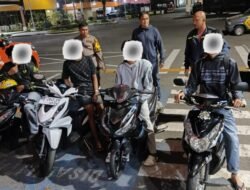 Jaga Keamanan Malam, polresta Padang Gelar Razia 4 motor Diamankan