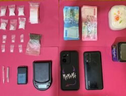 Polsek Kunto Darussalam Tangkap Pengedar Narkotika, Sita 33,45 Gram Sabu dan 3,53 Gram Ganja