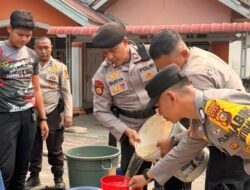 Polres Rohul Salurkan Bantuan Air Bersih, Bantu Warga Terdampak Sumur Kering Akibat Kemarau Panjang