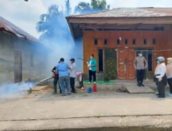 Penekanan Kasus DBD Rantau Kopar, Polsek Sinergi Bersama Puskesmas