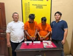 Polres Rokan Hilir amankan Dua Tersangka Pengedar Sabu di Kubu Babussalam, 2,41 Gram Disita