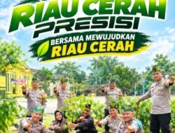 Dukung Program Green Policing  Kapolda Riau Penanaman 1 Juta Pohon, Polsek Rimba Melintang tanam pohon di kantor pemerintahan    