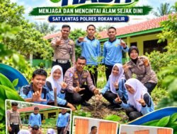 Polres Rohil Tanamkan Peduli Lingkungan ke Pelajar, Green Policing Masuk Sekolah
