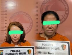 Dua Perempuan Diamankan Polres Inhil, Diduga Edarkan Sabu 0,64 Gram di Pekan Arba