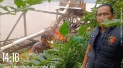 Polsek Benai Tindak Aktivitas PETI di Tanjung Simandolak, Satu Rakit Dimusnahkan