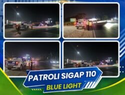 Jaga Keselamatan Pengguna jalan Malam Hari, Tim SIGAP 110 Polres Rokan Hilir Patroli Jalur Lintas Riau–Sumut   
