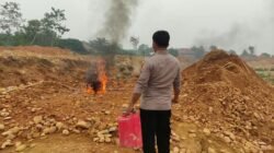 Polsek Kuantan Tengah Tindak 5 Unit Mesin Robin Diduga Digunakan Untuk Aktivitas PETI Ilegal di Pintu Gobang Kari
