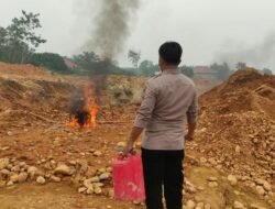Polsek Kuantan Tengah Tindak 5 Unit Mesin Robin Diduga Digunakan Untuk Aktivitas PETI Ilegal di Pintu Gobang Kari