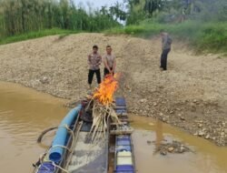 Polsek Kuantan Tengah Tindak PETI Ilegal Jenis Stingkai di Desa Seberang Taluk