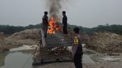 Polsek Singingi Tindak Lanjut Pengaduan Masyarakat Melalui Layanan Kepolisian 110, Dua Rakit Peti Ditindak
