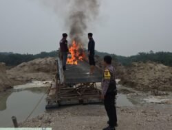 Polsek Singingi Tindak Lanjut Pengaduan Masyarakat Melalui Layanan Kepolisian 110, Dua Rakit Peti Ditindak