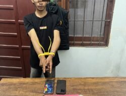 Polsek Tambang Tangkap Pelaku Narkoba di Desa Kualu, Sita 2.42 Gram Sabu