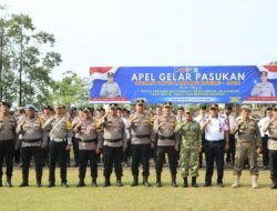 Kapolres Kuansing Pimpin Apel Operasi Patuh Lancang Kuning 2026
