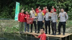 Kapolres Kuansing Pimpin Panen Raya Kolam Perikanan Ketahanan Pangan Tahun 2026