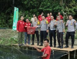 Kapolres Kuansing Pimpin Panen Raya Kolam Perikanan Ketahanan Pangan Tahun 2026