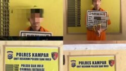 Polsek Siak Hulu Tangkap Pelaku Curas, 4 dari 7 Pelaku Yang Terlibat