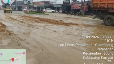 Jalan Lintas Petapahan – Gelombang Rusak Parah dan Berlumpur: Pengabaian atau Kendala Anggaran?   
